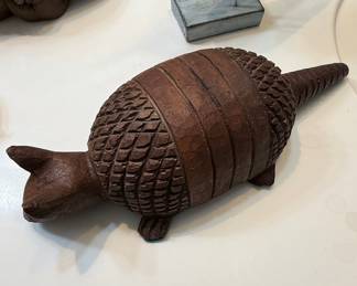 Vintage Hand Carved Ironwood Armadillo Figurine
