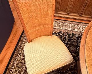 Drexel Heritage Mid-Century Modern Cane Back Dining Chairs