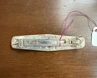 Navajo Sterling Silver Hand Stamped Barrette