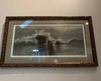 Stormy Seascape Oil Painting by James Thorpe Flaherty