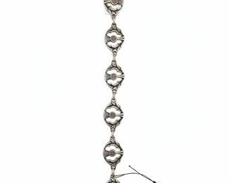 Art Nouveau Sterling Silver Thistle Bracelet