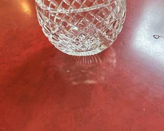 Cut Crystal Fruit Bowl with Diamond Pattern