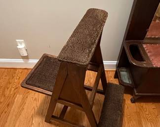 Antique French Oak Prayer Chair / Prie Dieu Chair