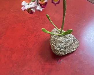 Artificial Orchid Arrangement in Pyrite Base