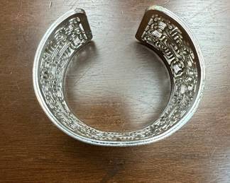 Art Deco Style Maze Pattern Cuff Bracelet