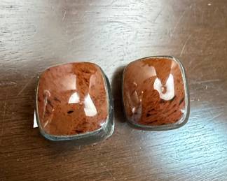 Vintage Bakelite and Chrome Cufflinks