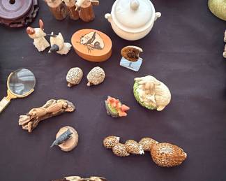 Collection of Ceramic and Wood Figurines