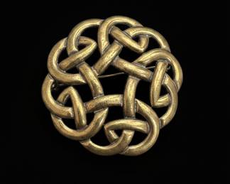 Brass Celtic Knot Brooch