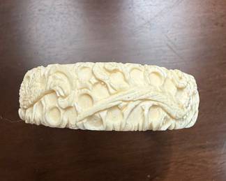 Carved Celluloid Bangle Bracelet