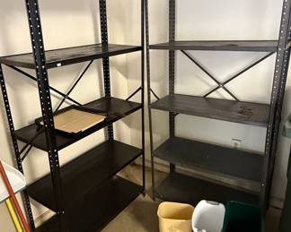Heavy-Duty Black Metal Industrial Shelving Units