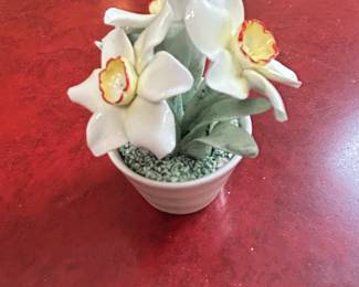 Capodimonte Porcelain Daffodil Arrangement