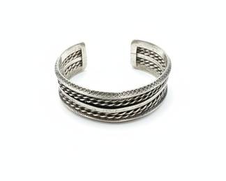 Sterling Silver Woven Cuff Bracelet