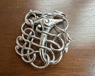 Sterling Silver Viking Urnes Style Brooch