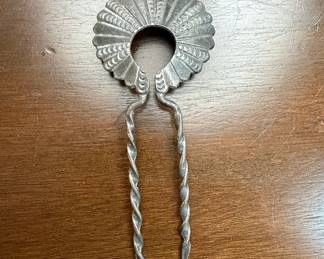 Vintage Navajo Sterling Silver Hairpin with Sunburst Motif