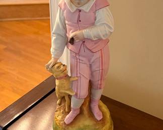 Arnart Creations Japan Boy with Dog Porcelain Figurine