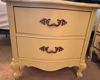 Vintage Dixie French Provincial Two-Drawer Nightstand