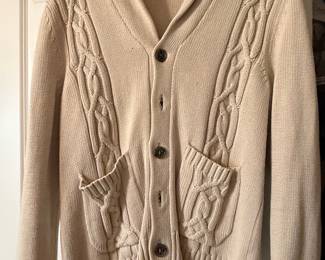 Banana Republic Men's Cable Knit Shawl Collar Cardigan