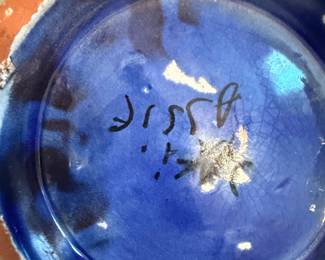 Hand-Painted Studio Pottery Footed Bowl - 'JISSA'