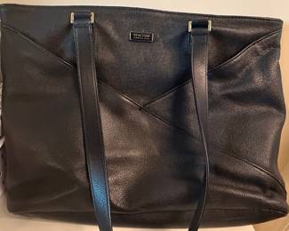 Kenneth Cole Reaction Black Pebbled Tote Bag