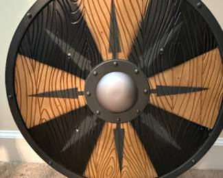 Viking Round Shield Replica with Radial Design