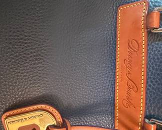 Dooney & Bourke Navy Florentine Leather Domed Satchel