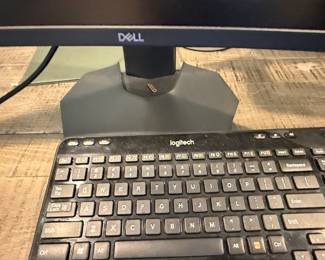 Dell Curved Monitor and Logitech Wireless Keyboard Bundle