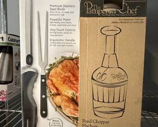 Cuisinart Electric Knife Set CEK-30F and The Pampered Chef Food Chopper 2585