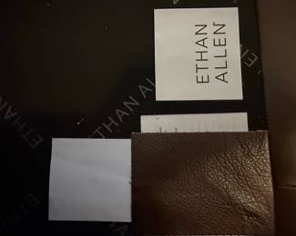 Ethan Allen Leather Chesterfield Sofa