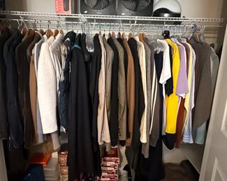 Assorted Men's Wardrobe Closet Contents