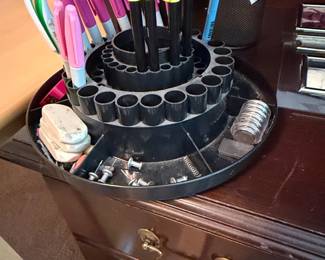 Rotating Desktop Pen and Stationery Carousel