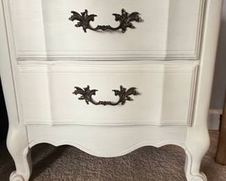 Vintage French Provincial Two-Drawer Nightstand
