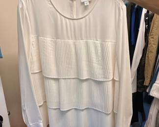 J.Jill Tiered Pleated Blouse