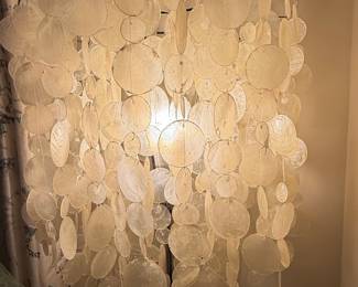 Verner Panton Style Capiz Shell Floor Lamp