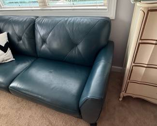 Myia 82" Tufted Back Leather Sofa, Created for Macy's