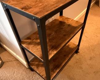 Industrial Style 3-Tier Rolling Utility Cart / Bar Cart