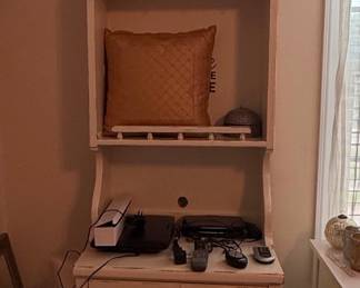 Farmhouse Style Hutch with Louvered Doors