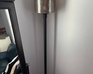 StyleCraft Urban Smoke Steel Floor Lamp - Smoked Chrome Shade