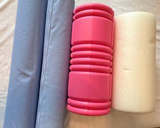 Assorted Fitness Rollers and Yoga Bolsters (Hercule Studio, Trigger Point, Generic)