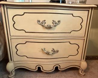Vintage Dixie French Provincial Two-Drawer Nightstand