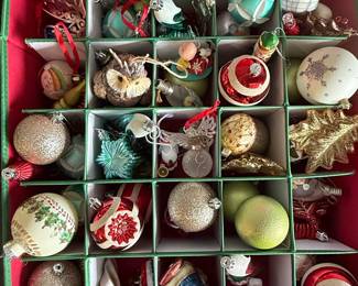 Assorted Vintage Shiny Brite and Mid-Century Christmas Ornament Collection