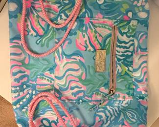 Lilly Pulitzer Canvas Drawstring Backpack