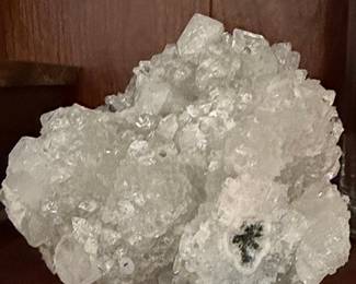 Clear Quartz Crystal Cluster with Black Goethite Inclusions