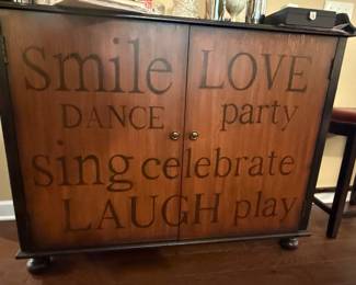 Pulaski Tanner Hand Painted Wine Cabinet