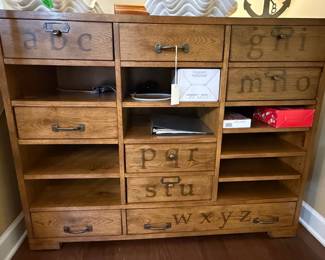 Pottery Barn Alphabet Apothecary Storage Cabinet