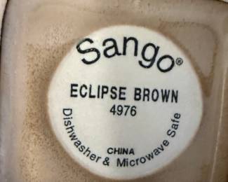 Sango Eclipse Brown (4976) Stoneware Dinnerware