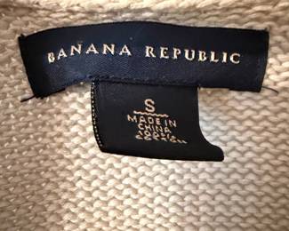 Banana Republic Men's Cable Knit Shawl Collar Cardigan