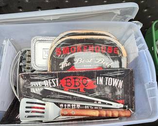 Decorative BBQ Serving Tray Set
