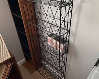 Vintage Black Wire Etagere with Scrollwork
