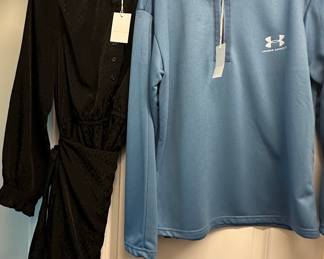 Under Armour Quarter-Zip Pullover and Black Textured Dress