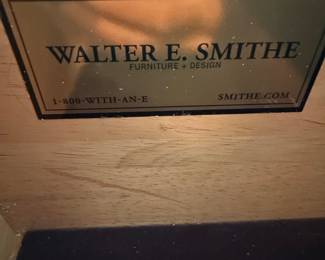 Walter E. Smithe Black and Gold Stripe Three-Drawer Chest